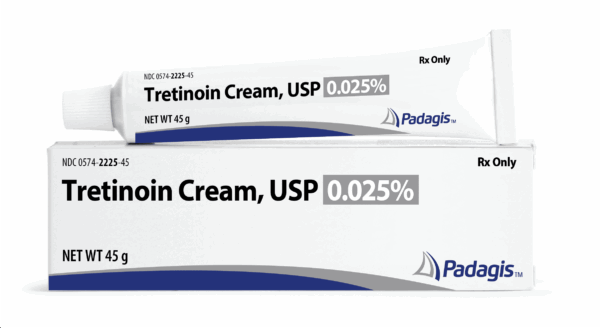 Tretinoin 0.025% cream, 45g tube