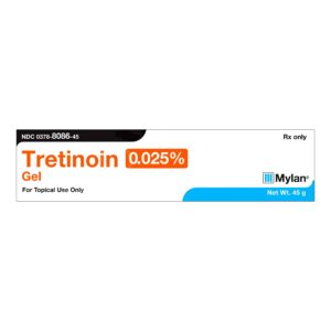 Tretinoin 0.025% Gel, 45gm tube