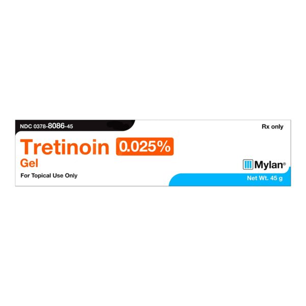 Tretinoin 0.025% Gel, 45gm tube