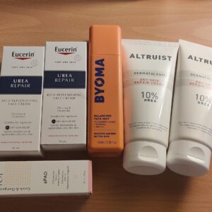 Urea cream and tretinoin topical medication.