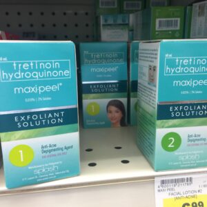 Over-the-counter tretinoin cream or gel.