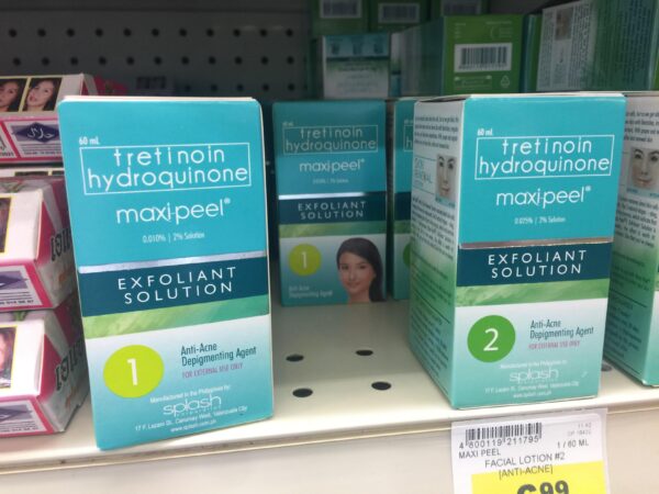 Over-the-counter tretinoin cream or gel.
