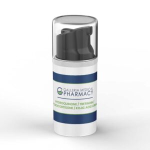 Hydrocortisone Hydroquinone Tretinoin cream tube.