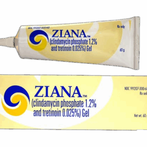 Ziana Gel Cost: Product image showing tube of acne treatment gel.