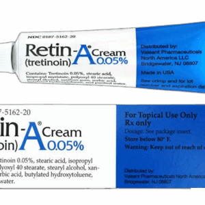 Tretinoin (Retin-A) cream tube.