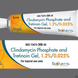 Ziana Clindamycin and Tretinoin topical acne treatment.