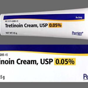 Tretinoin Cream 0.05%, Perrigo brand.