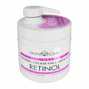 Tretinoin cream applied to hands.