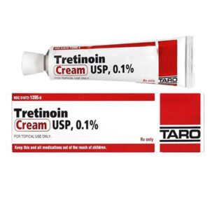 Tretinoin cream tube.