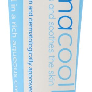 Dermacool Cream jar, soothing skincare product.