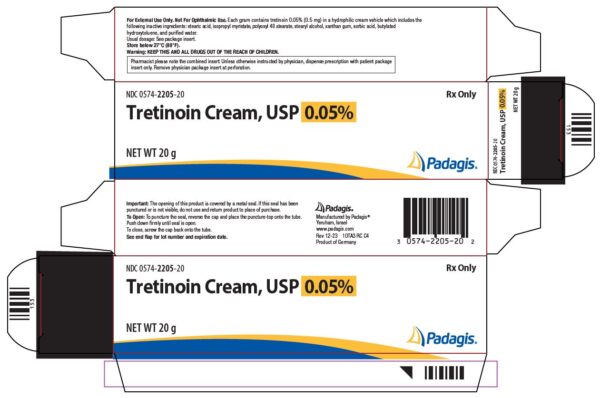 Tretinoin Cream USP 0.5% tube