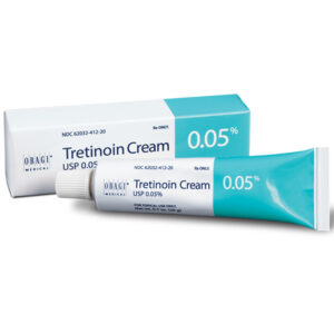 Tretinoin cream tube.