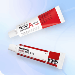 Tretinoin 0.1% cream tube.