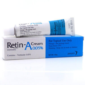 Tretinoin cream tube for wart treatment.
