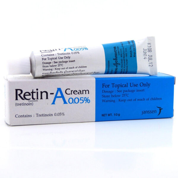 Tretinoin cream tube. For topical use.