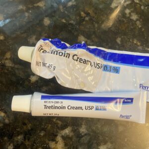 CVS Tretinoin cream tube.